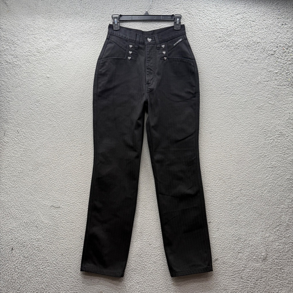 Vintage Western Ethics Black Studded Jeans Pants Women’s Size 9 (TAG) Waist 25